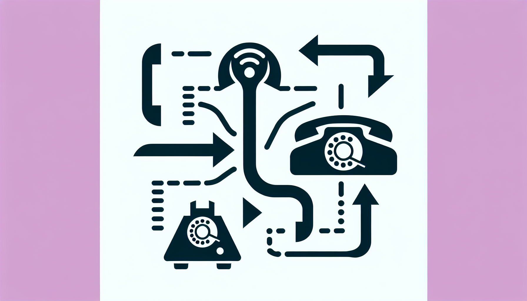 An illustration of how call forwarding works