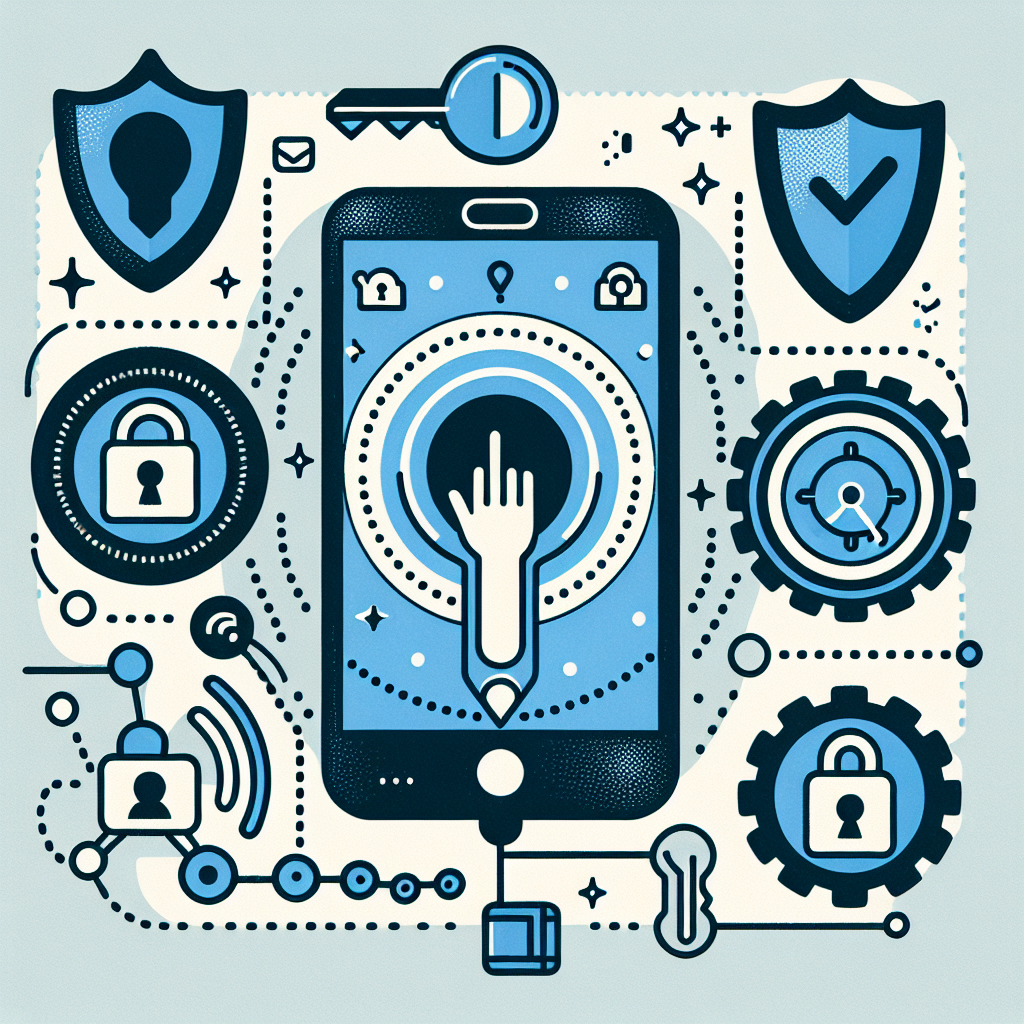 An image showing a concept of voice biometrics with security icons and phone transaction symbol