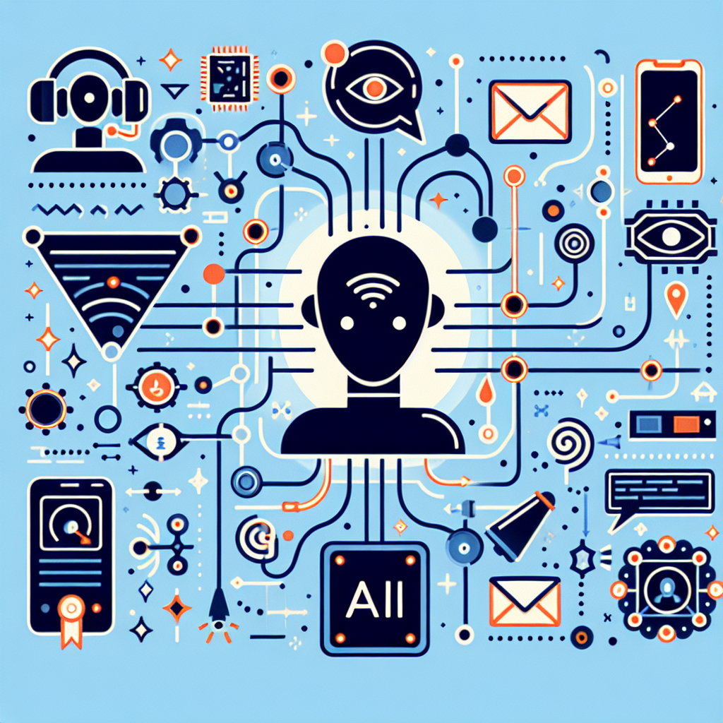 A visually appealing diagram illustrating the features and benefits of AI-driven call management systems.