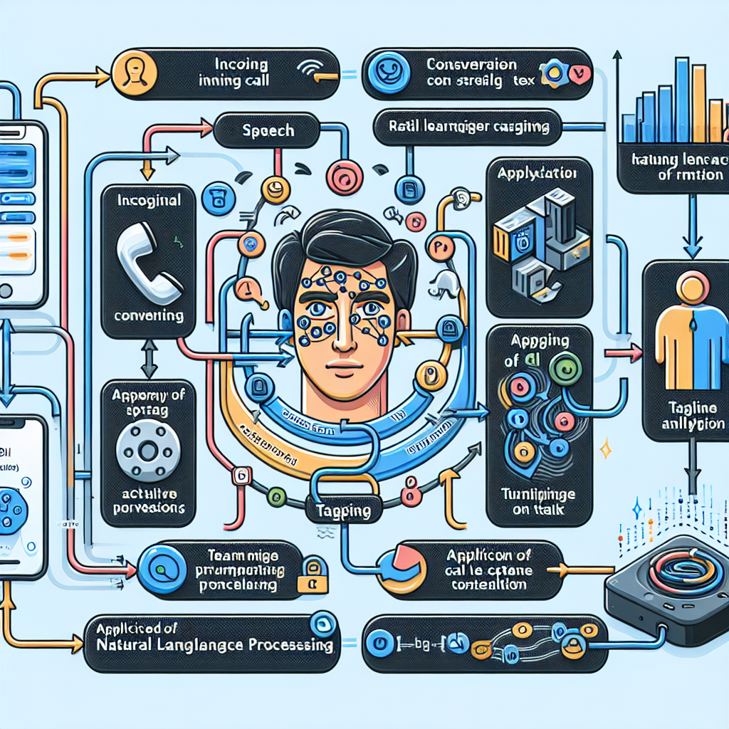 An infographic showing the working process of AI-driven call tagging
