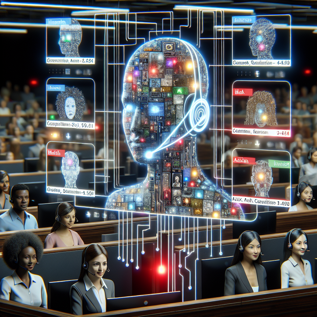 An AI system categorizing and tagging calls in a customer service center