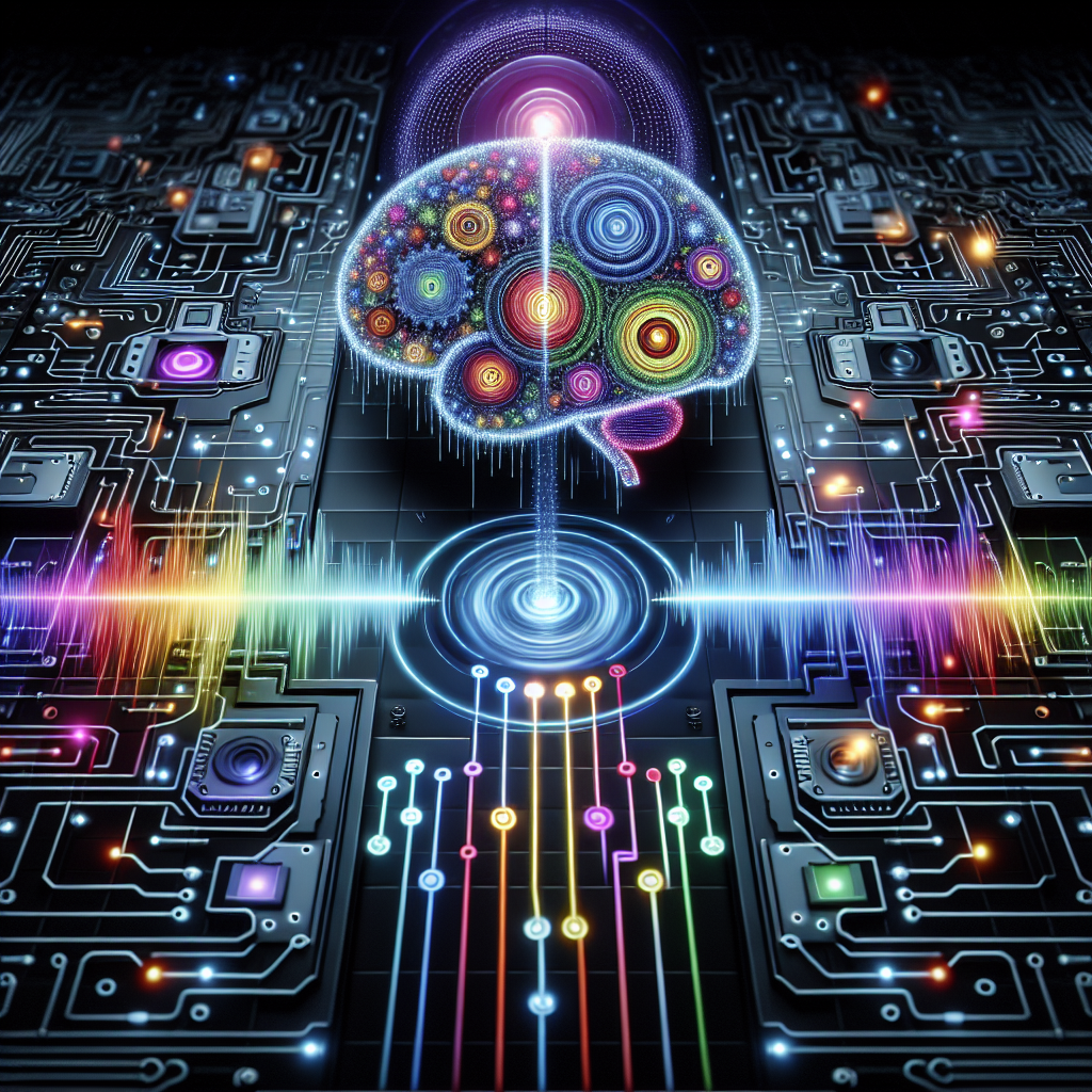 An image representing AI processing and enhancing voice signals
