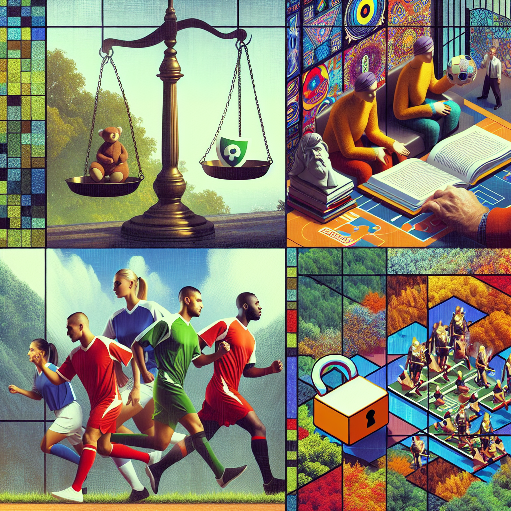A collage image highlighting fair competition, privacy, and engaging gamification elements