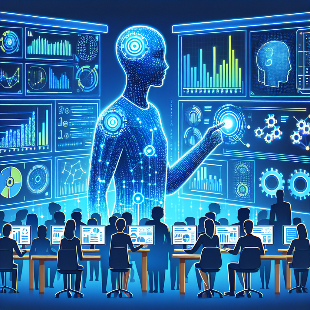 An icon or illustration representing AI in call center metrics analysis.