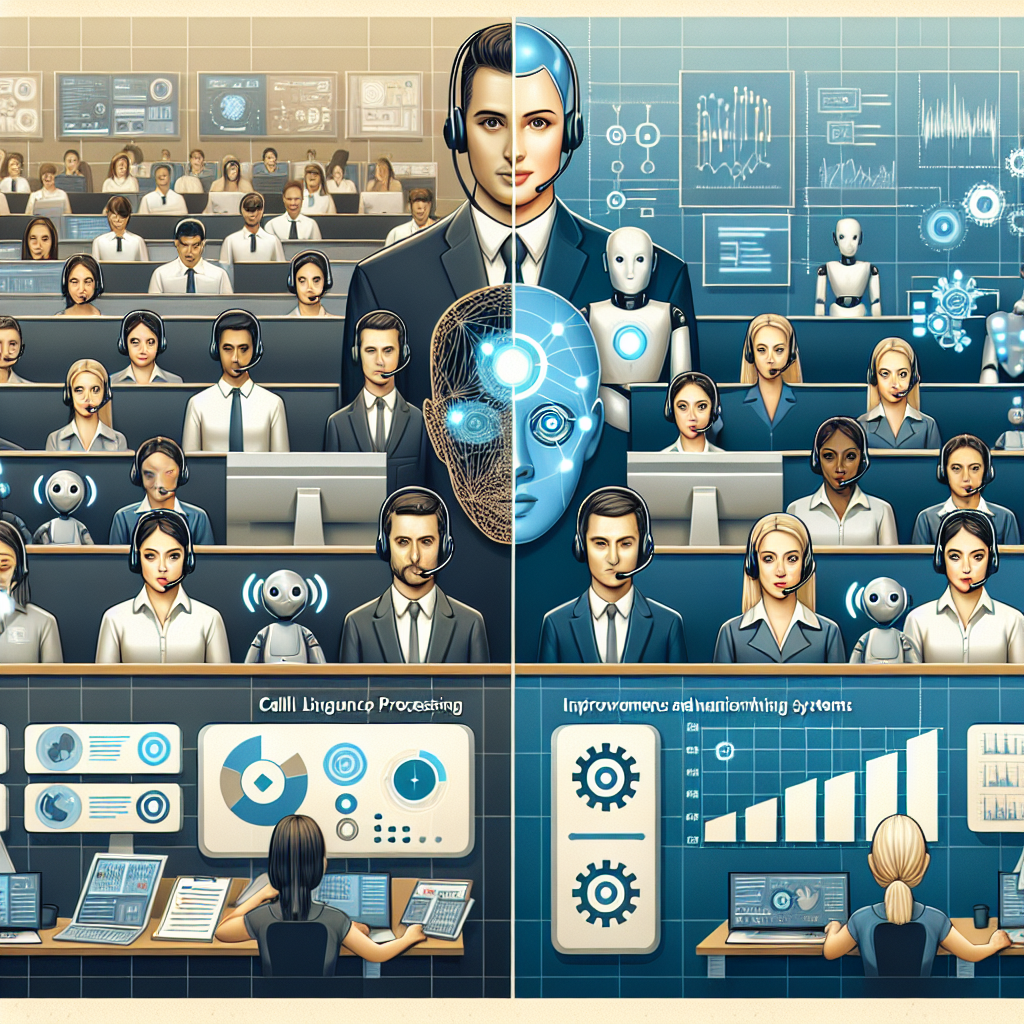 An infographic showing how AI transforms the call center operations