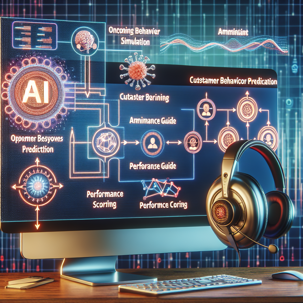 A diagrammatic illustration of AI simulation in call center training