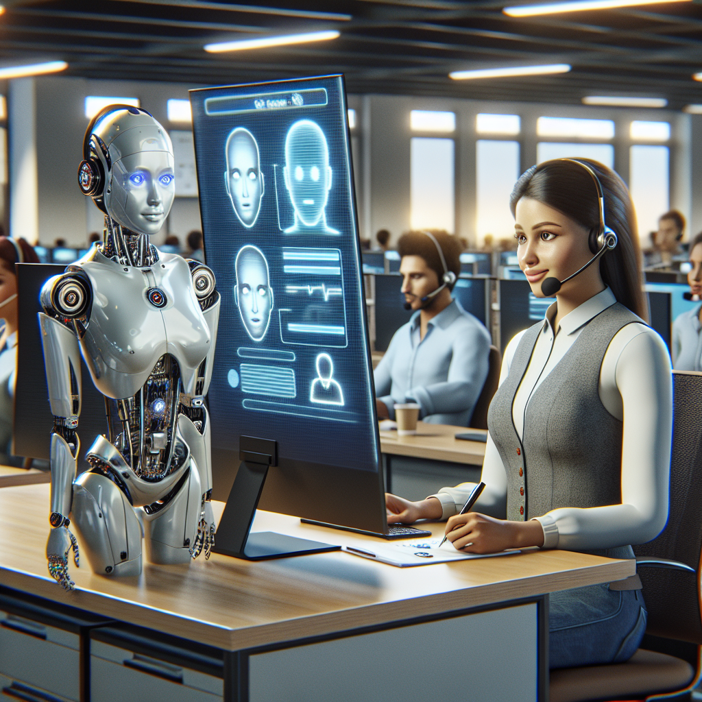 An AIbot delivering real-time feedback to a trainee in a simulated call center environment