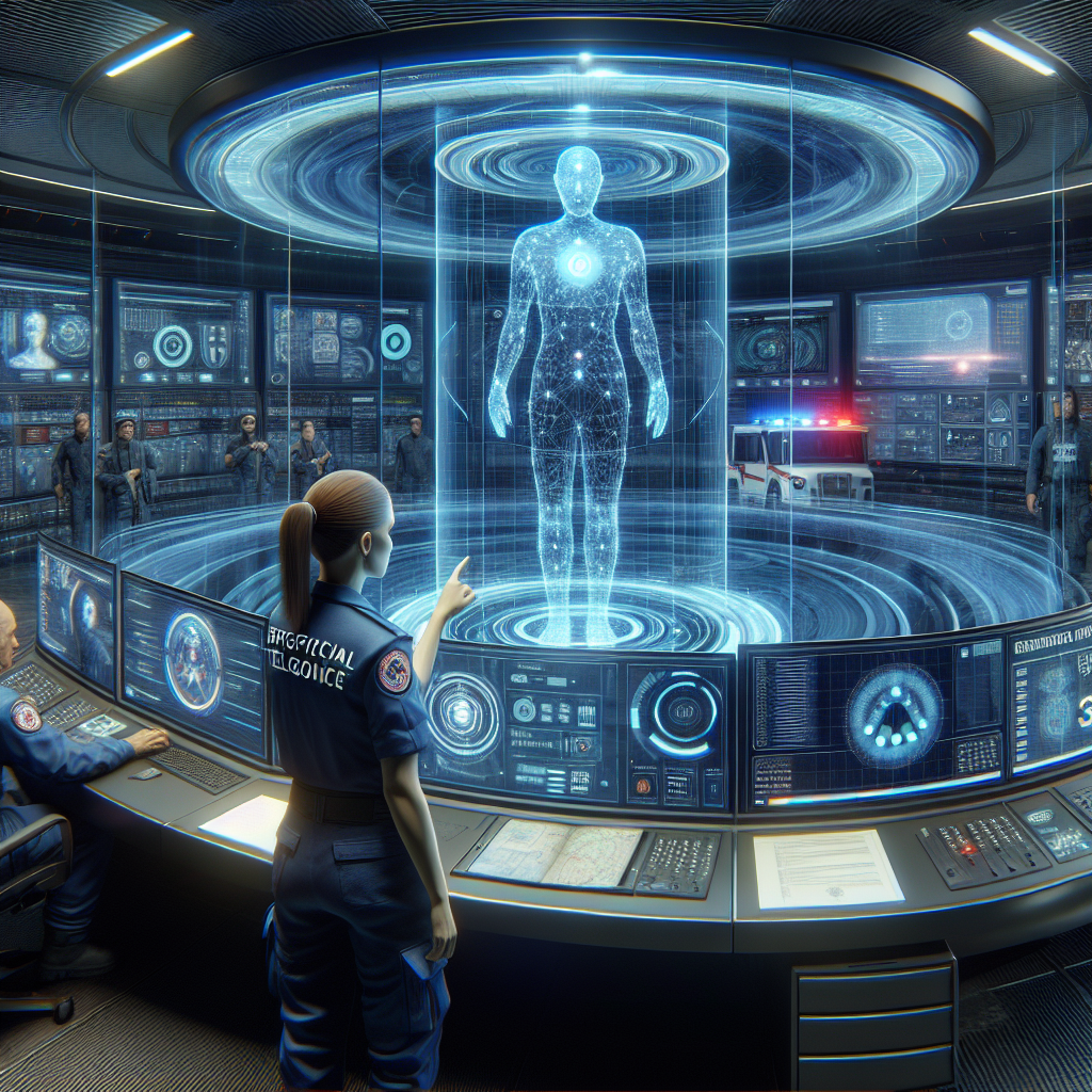 An illustration of AI assisting in handling emergency calls