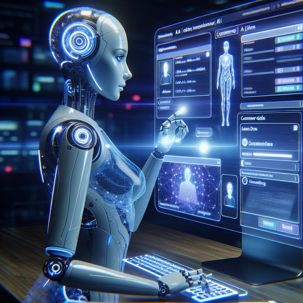 An AI assistant managing calls through a computer interface