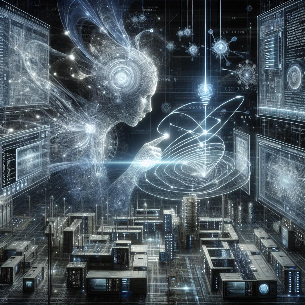 An illustration showing AI interacting with phone system infrastructure for capacity planning