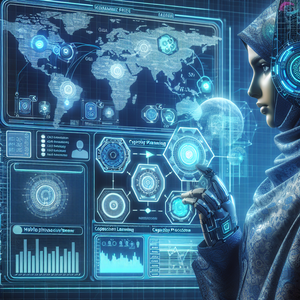 An illustration showing AI helping in phone system capacity planning