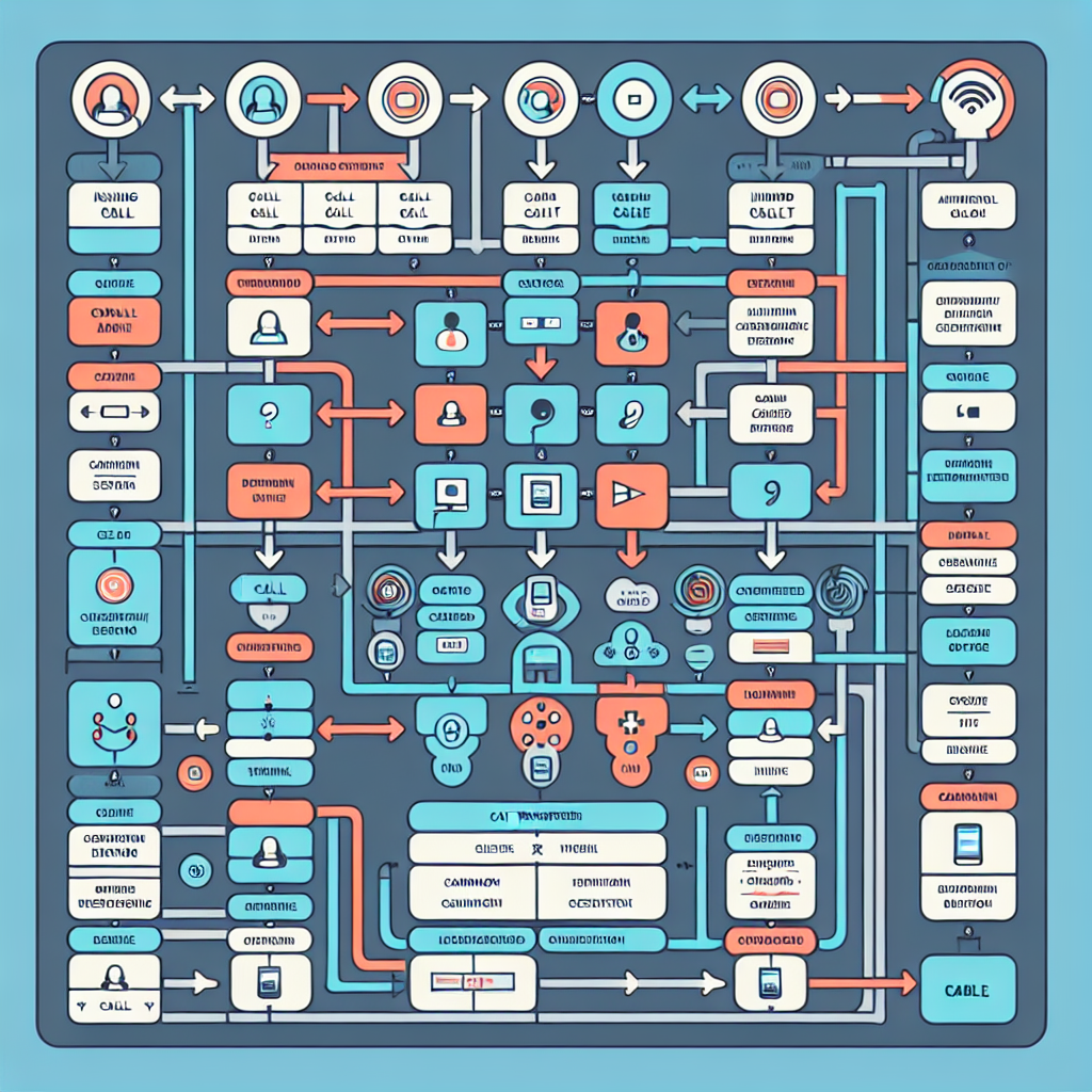 An image showing how an automated call handling works, maybe a flowchart.