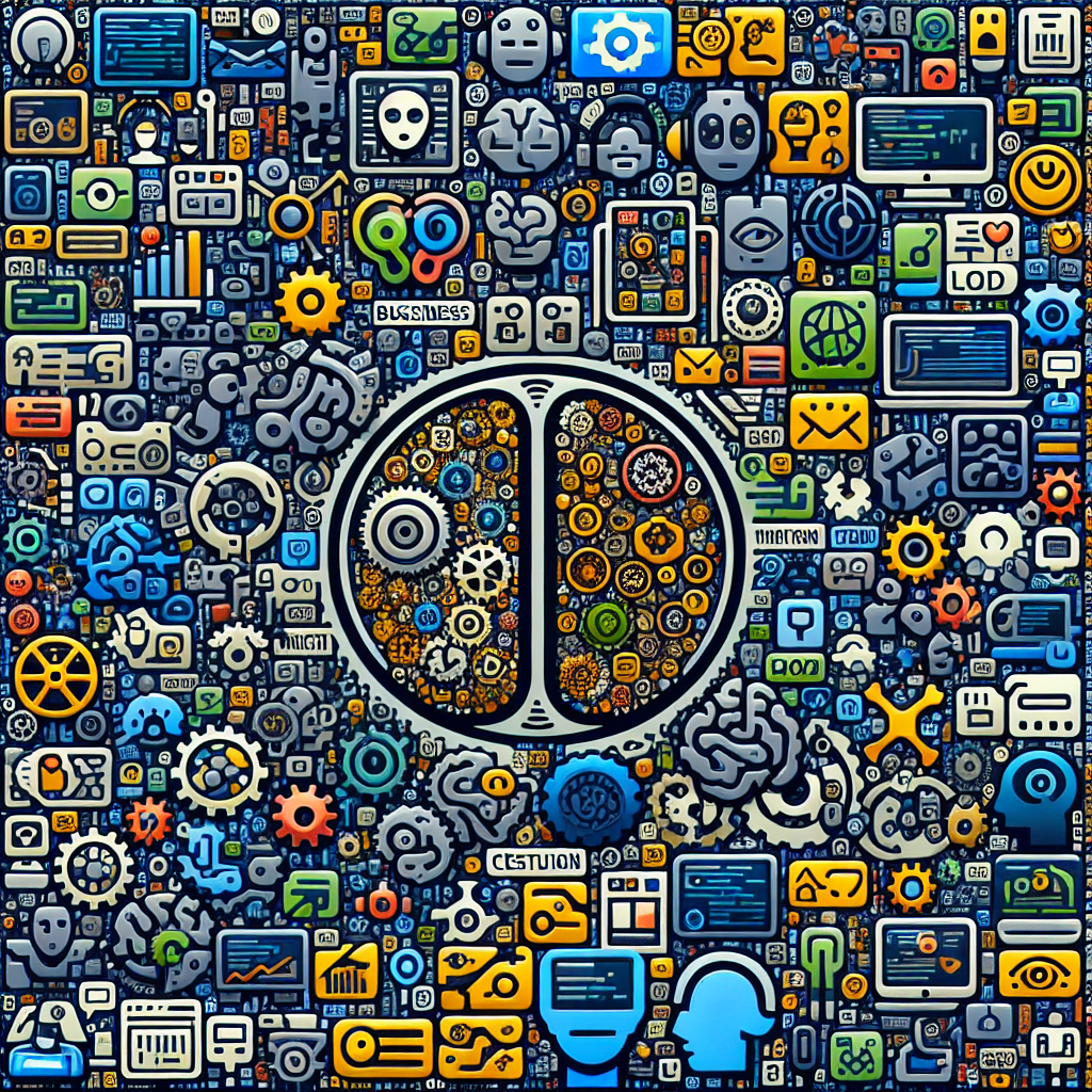 A collage of logos of different companies mentioned in the article, intertwined with AI and tech support symbols