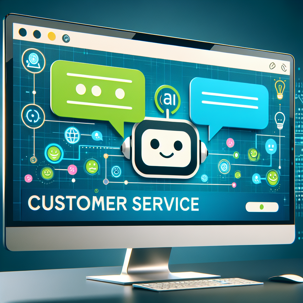 Image depicting an AI-enabled customer service interaction on a screen.
