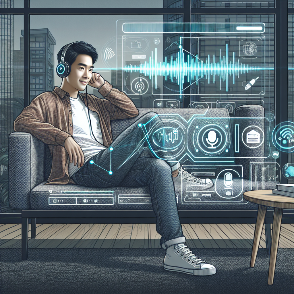 A customer enjoying service via AI assistance in an IVR system