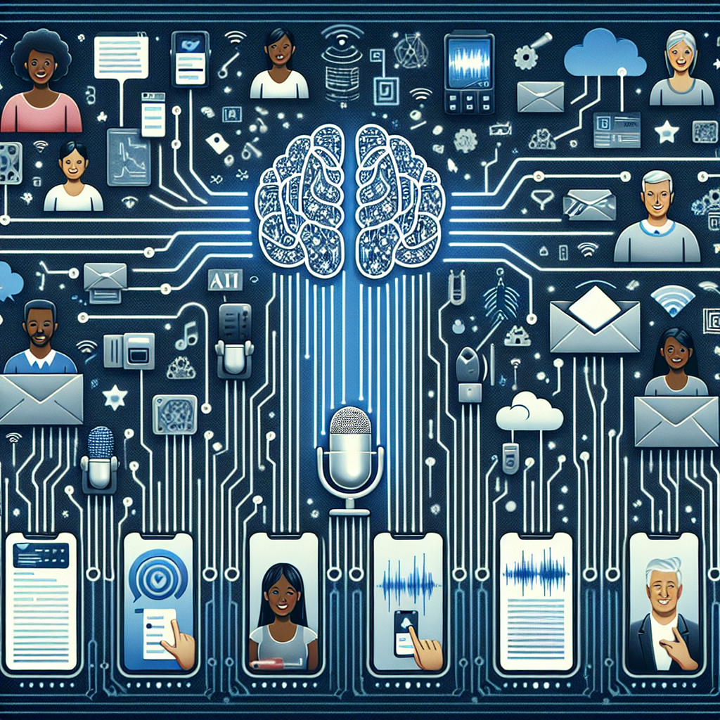 An illustration showcasing AI automated voicemail management system