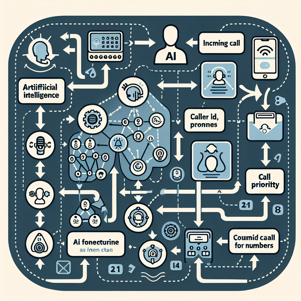 A Graphic presenting AI-Managed Call Forwarding in flowchart.