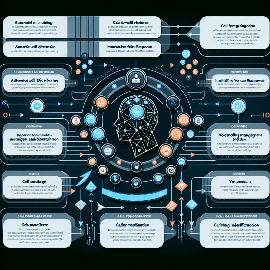 An infographic highlighting the key features of an AI-Managed call forwarding system