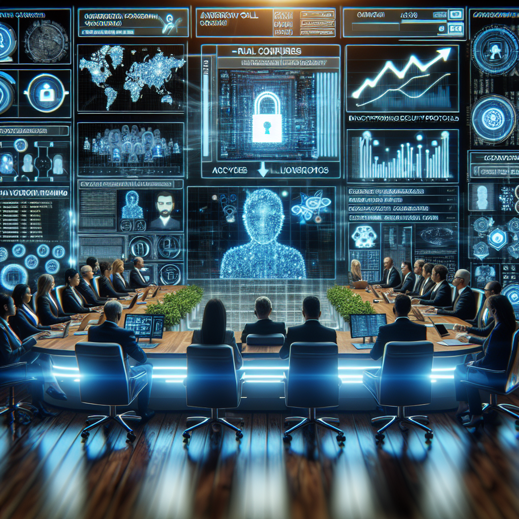 An AI system monitoring a conference call for data security.