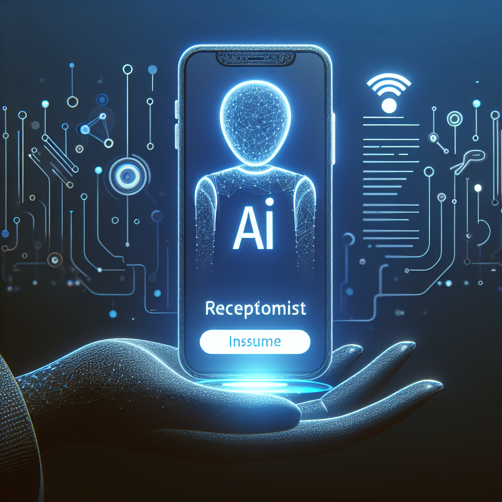 Visual representation of an AI phone receptionist with SMS capabilities, highlighting customer interaction in action.