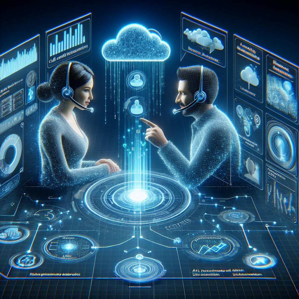 An illustration of AI-powered call analytics system extracting data from a customer conversation