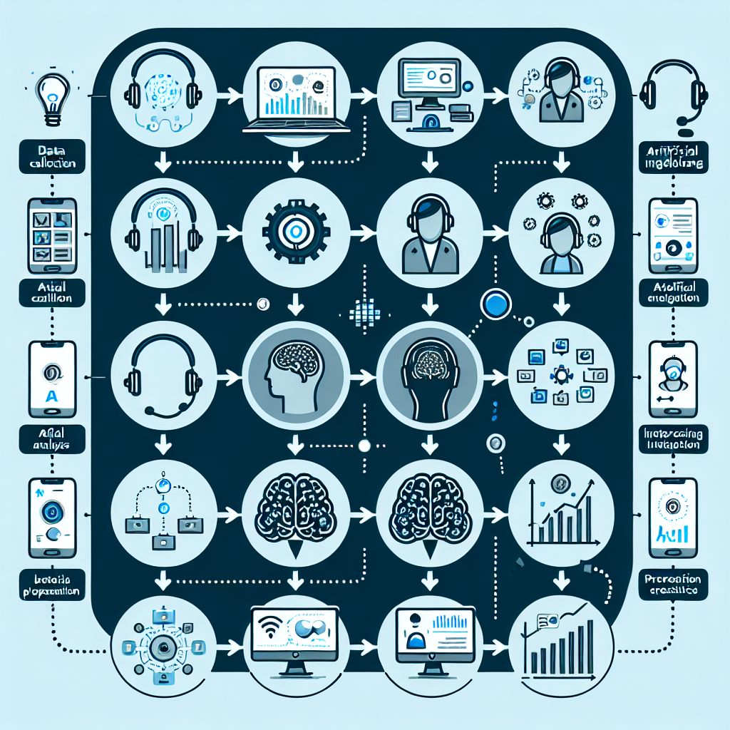 An infographic showing the integration process of AI call analytics