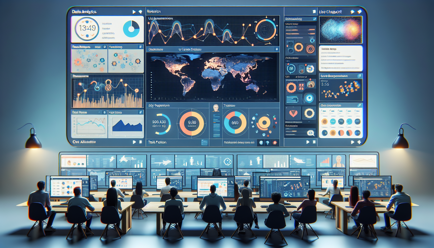 A snapshot of a real-time AI analytics tool dashboard