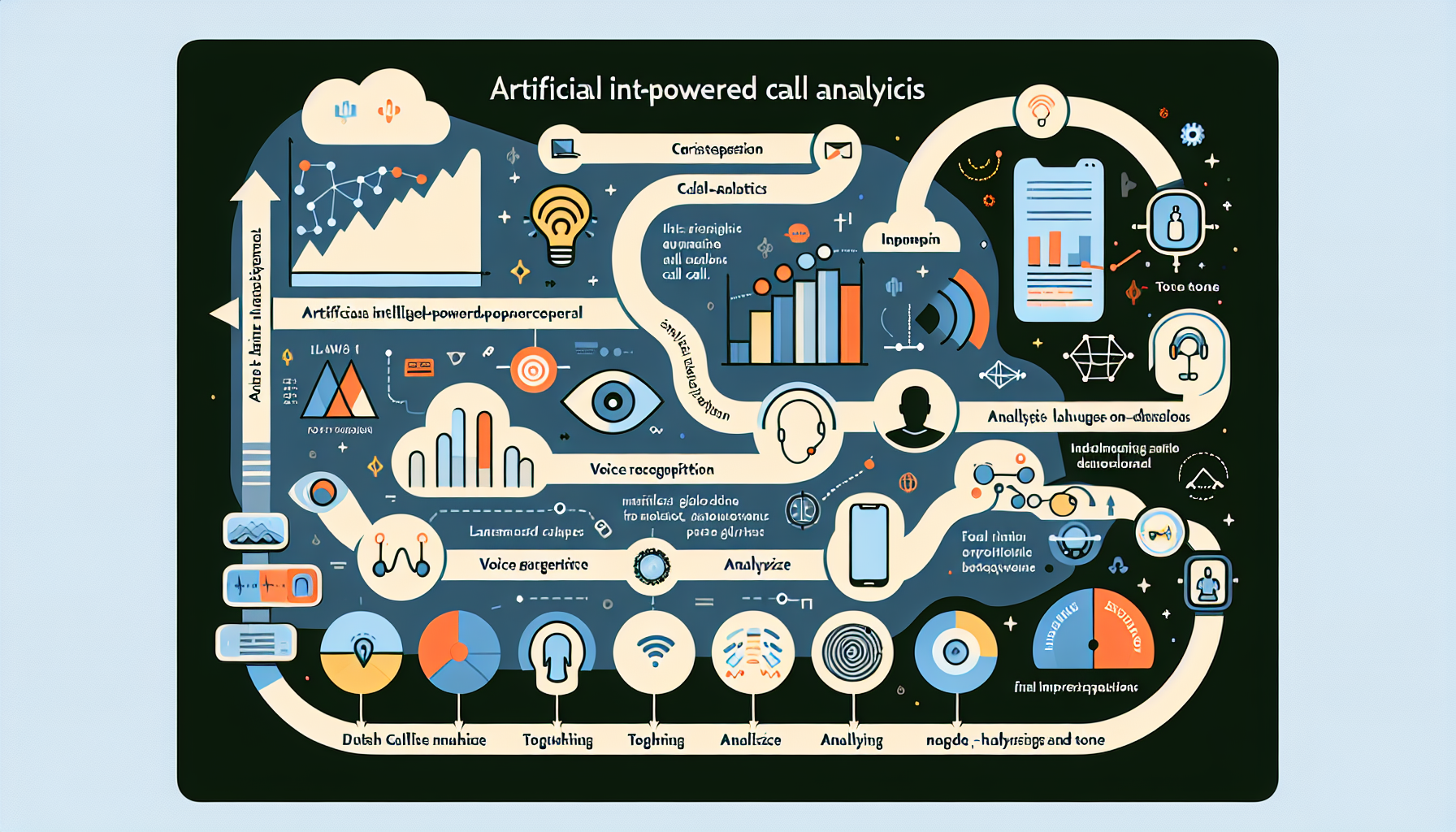 An infographic summarizing how AI-Powered Call Analytics work