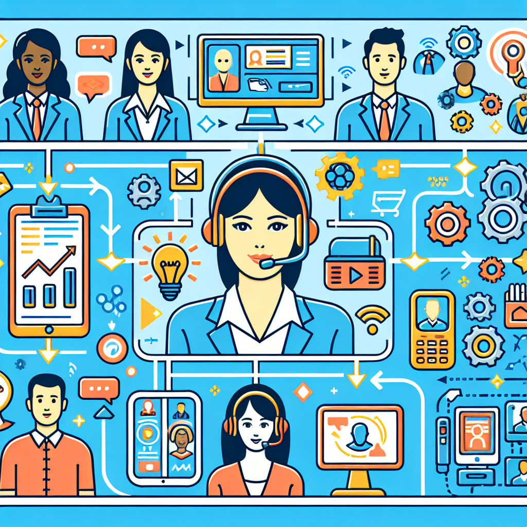 A graphic illustrating AI in call center onboarding