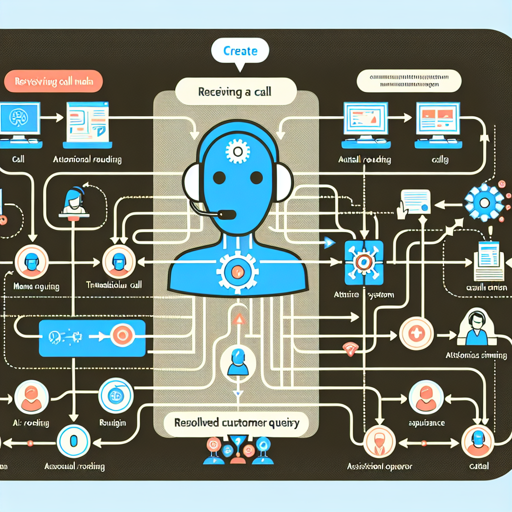 An infographic showing how AI-powered call simulation feeds into the call center workflow