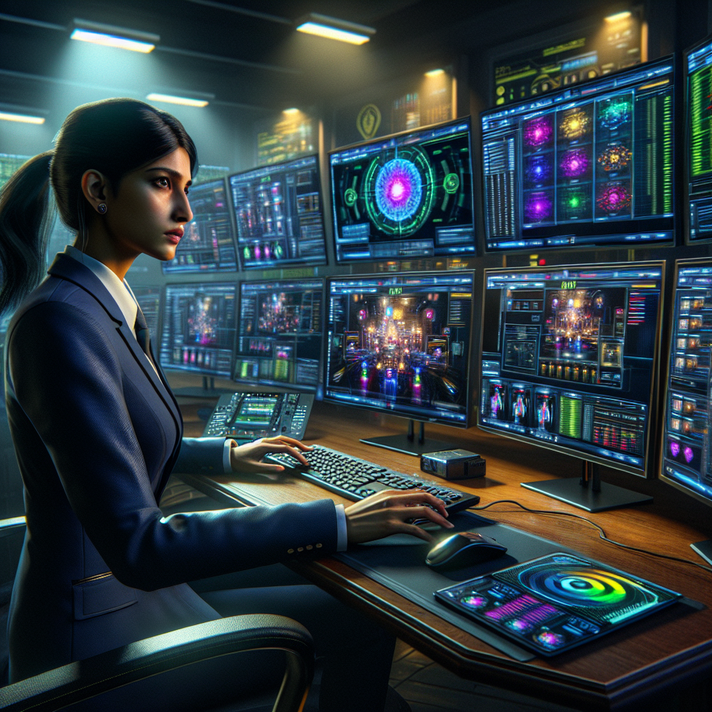 An image showing an agent interacting with an AI-powered call simulator on a computer screen