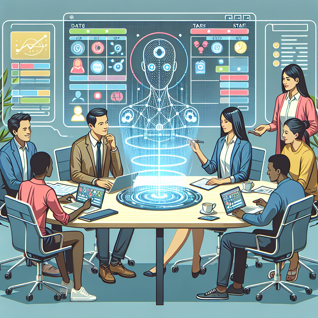 An image illustrating AI technology aiding a staff plan schedule efficiently