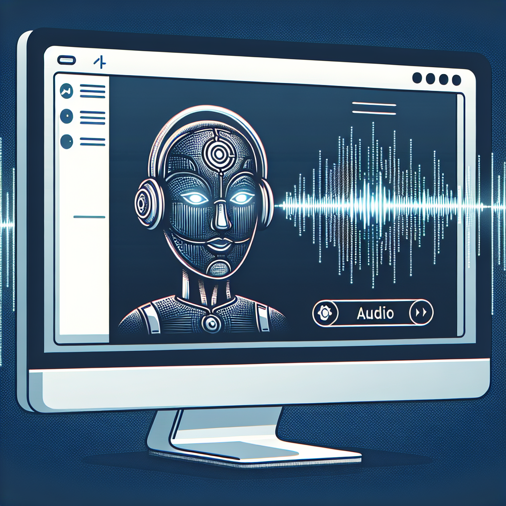 An illustration of a virtual AI assistant on a computer screen handling a customer call