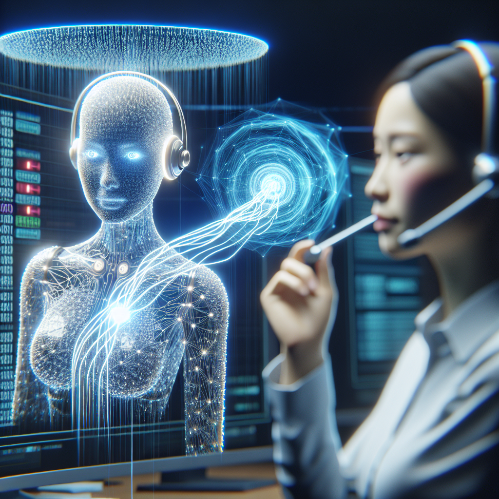Representative image displaying the interaction between AI and call systems
