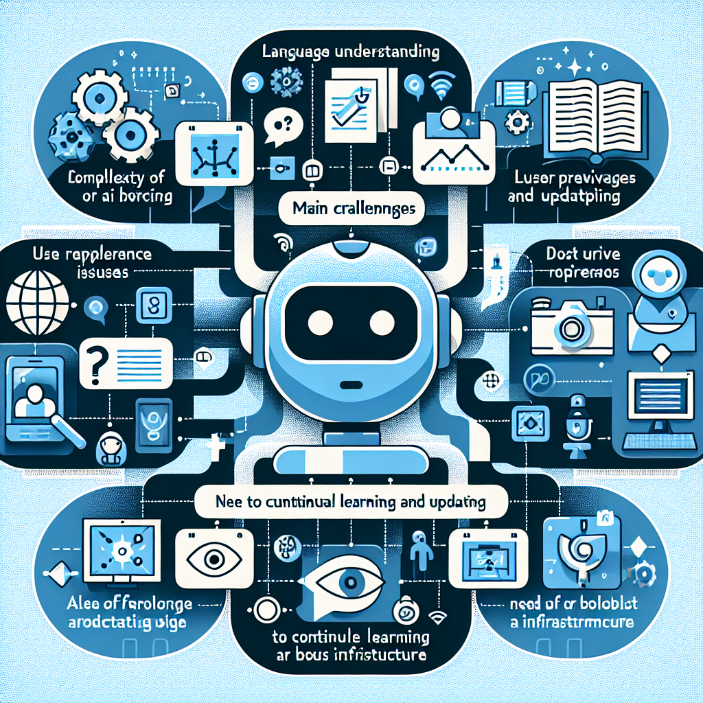 A diagram showcasing the main challenges associated with AI-powered Voice Bots