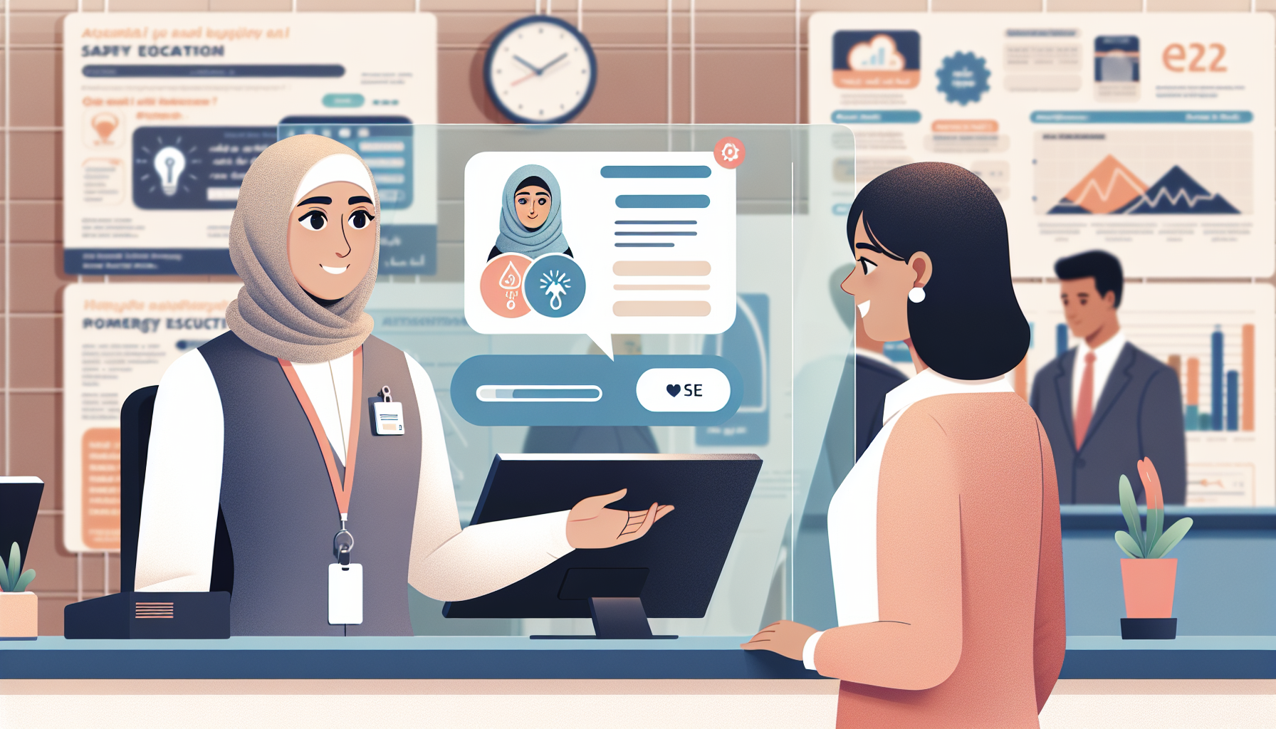 An AI Receptionist interacting with a customer in the energy sector