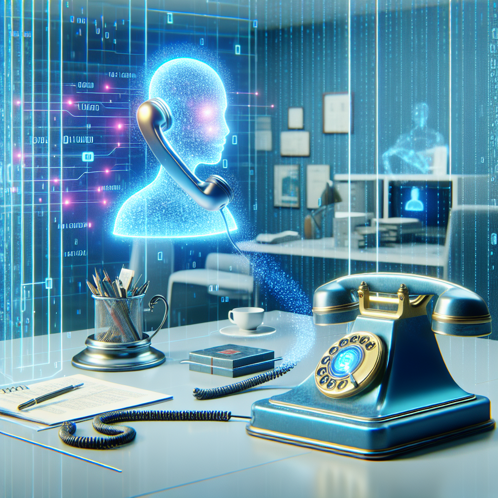 Visual representation of AI-powered virtual phone receptionists in action