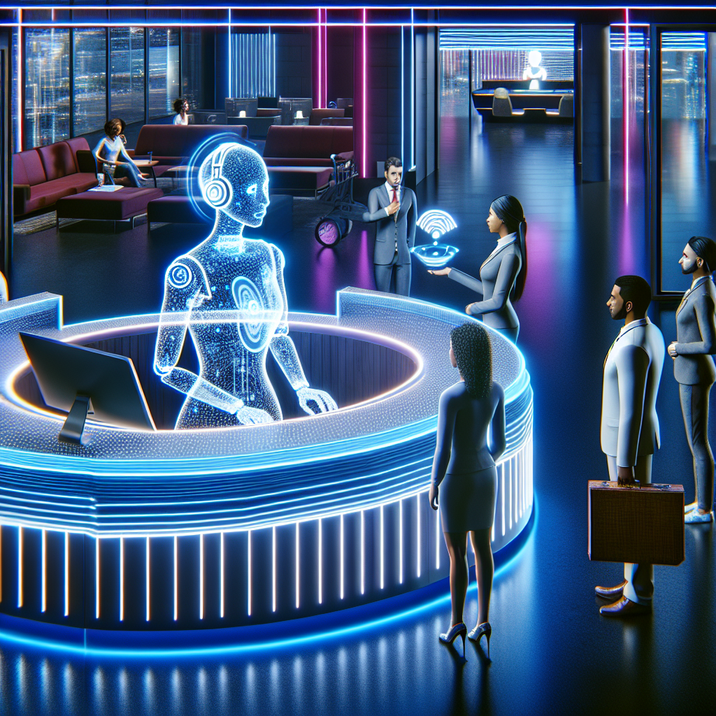 Image of an AI virtual receptionist in action