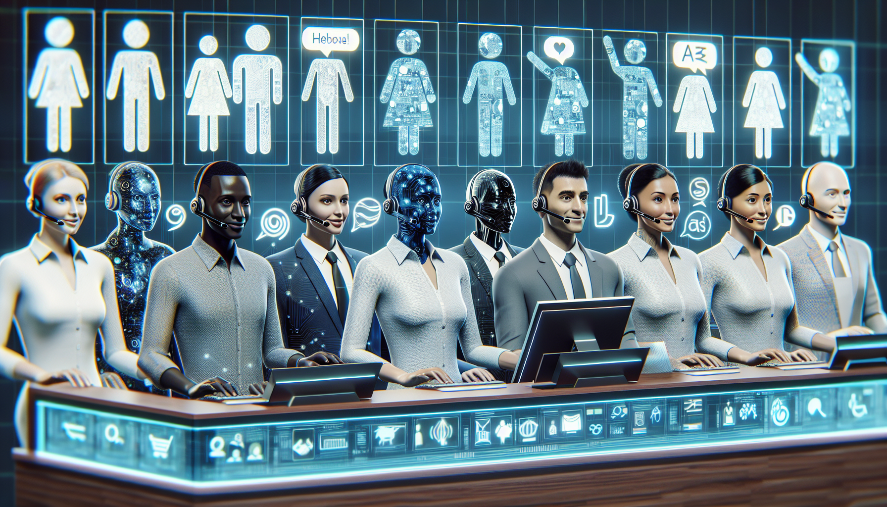 A Multilingual AI receptionist at work