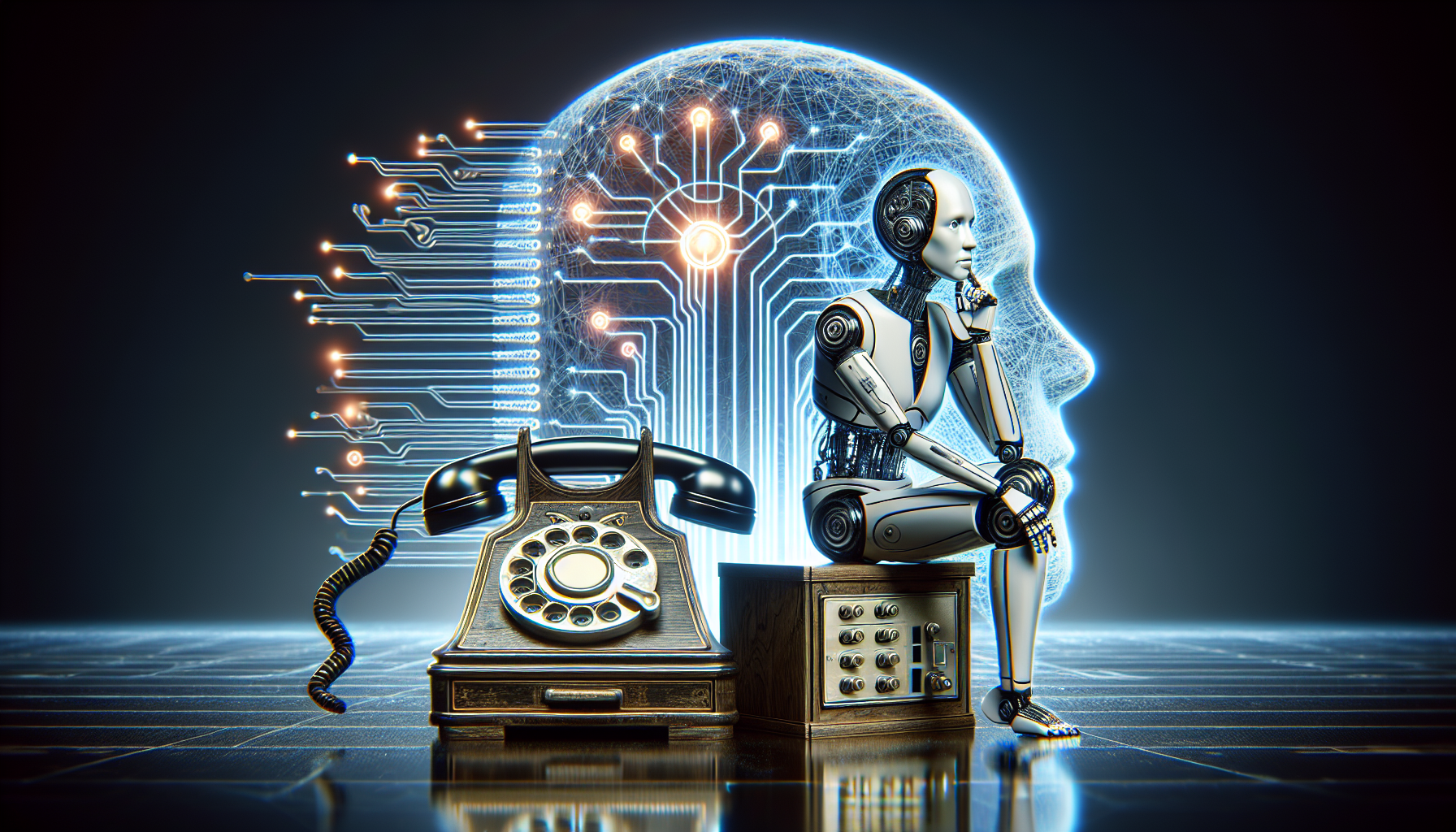 An illustrative diagram showing the integration of AI Receptionist systems and existing VoIP Infrastructure