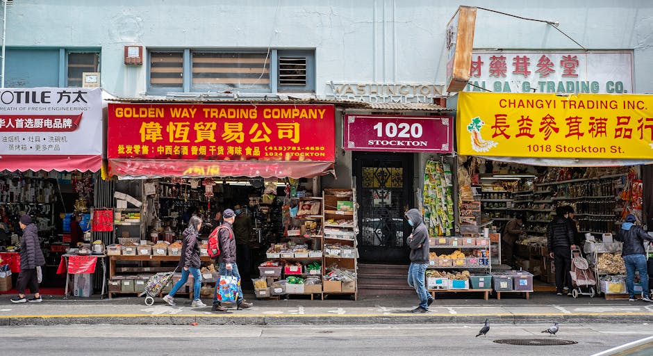A vibrant storefront with a local area code displayed prominently on a storefront sign, symbolizing community connection.
