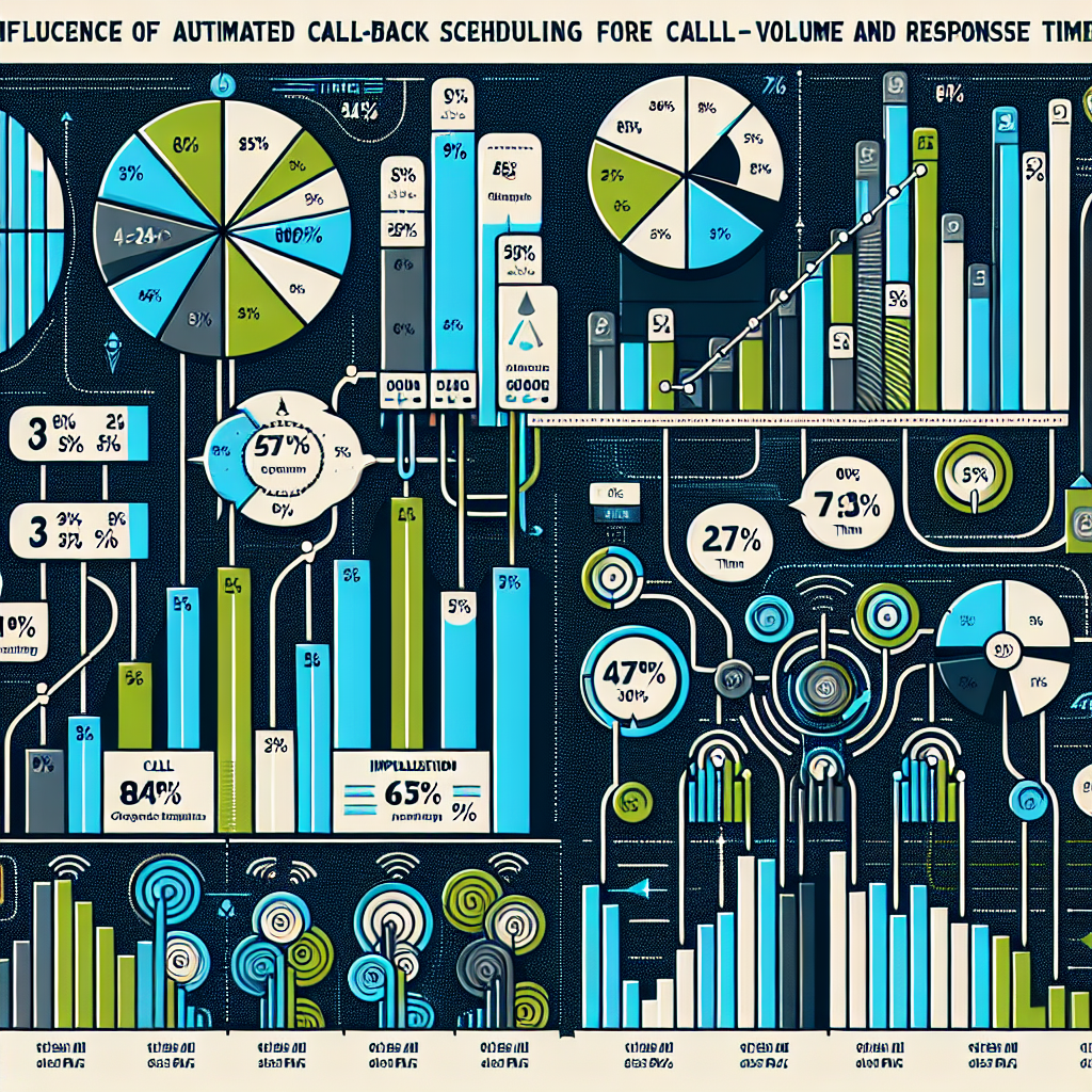 An infographic illustrating the impact of automated call-back scheduling on call volume and response time