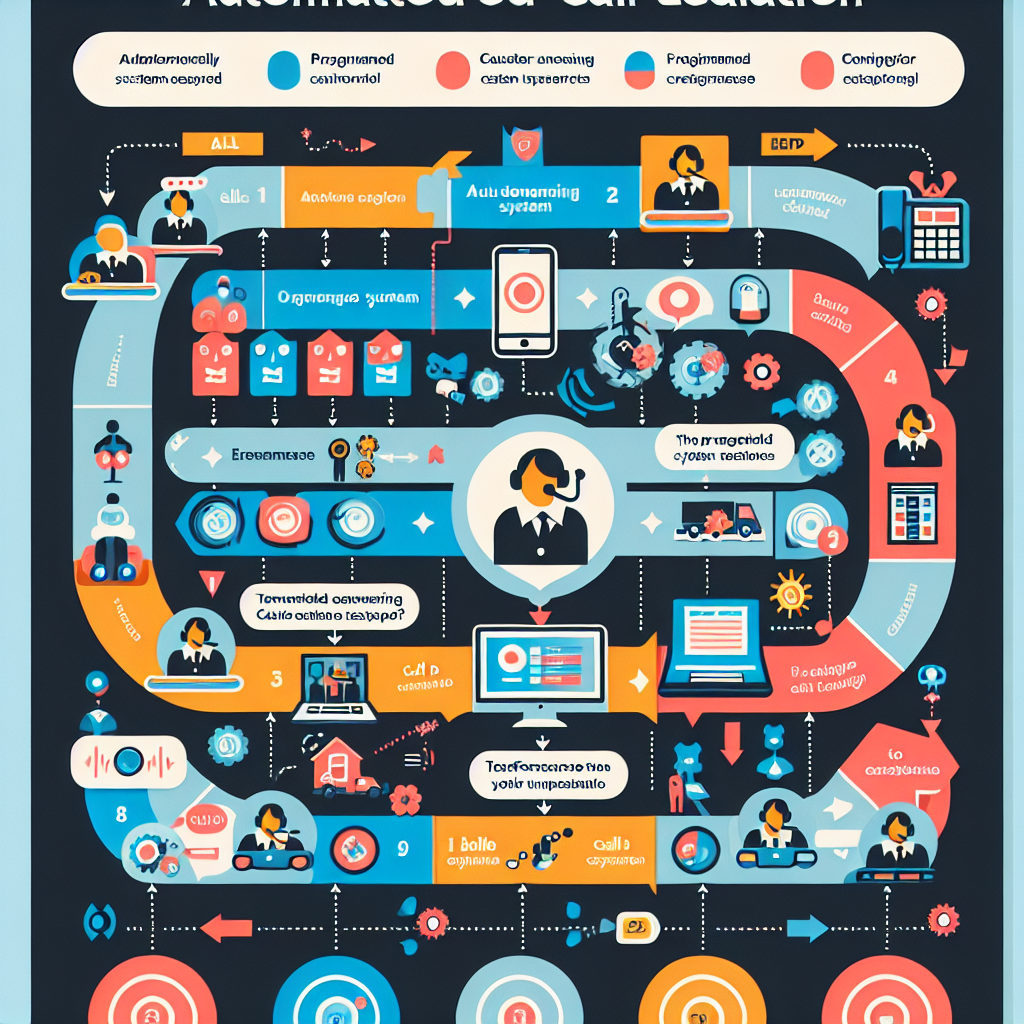 An infographic illustrating the process of automated call escalation