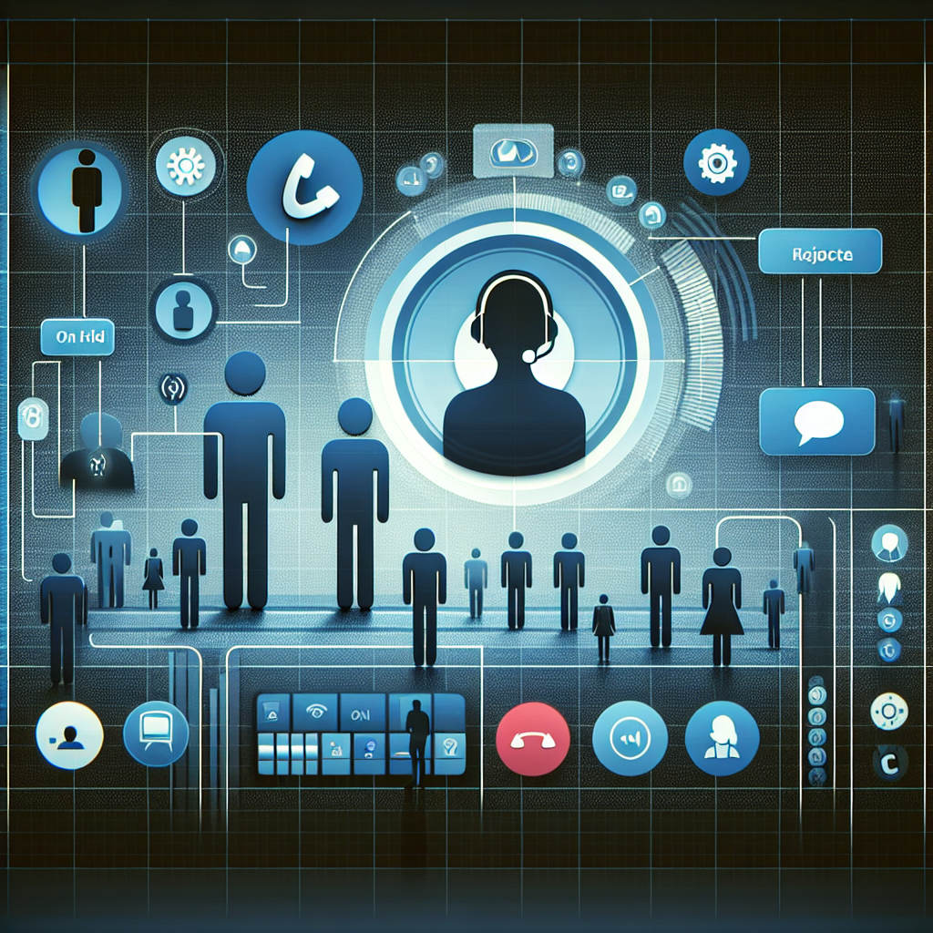 A modern virtual receptionist interface displaying call management options.