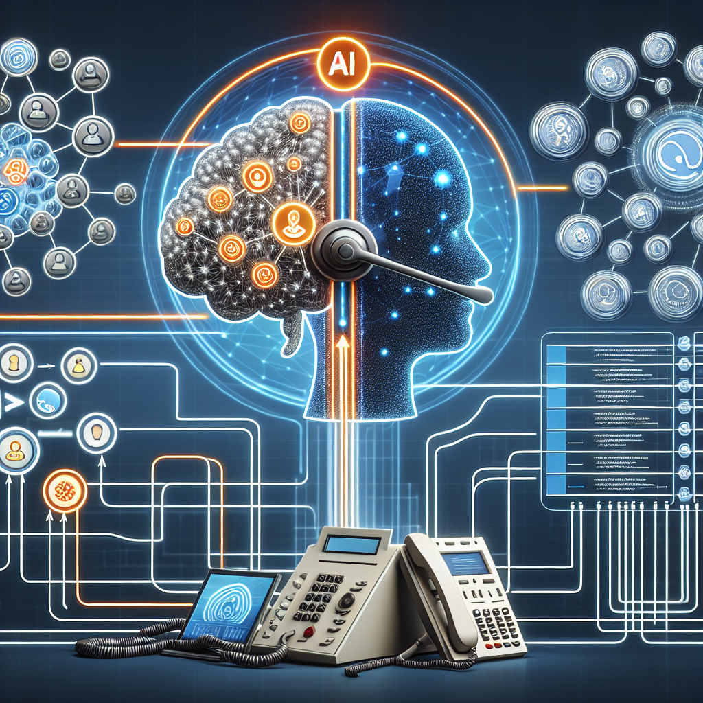 A graphic representation of how AI-driven quality assurance integrates with call center software and CRM systems.