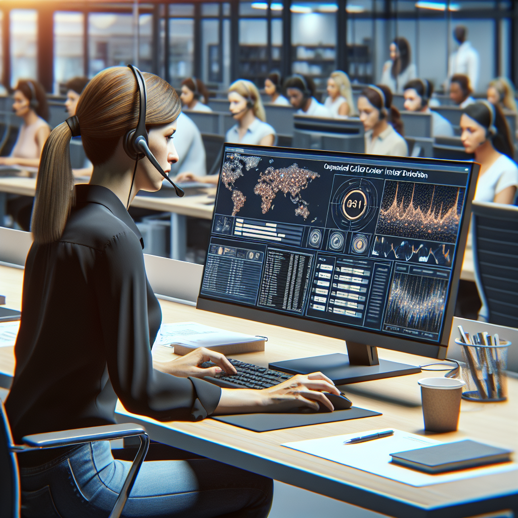 A representative using an automated caller intent detection system