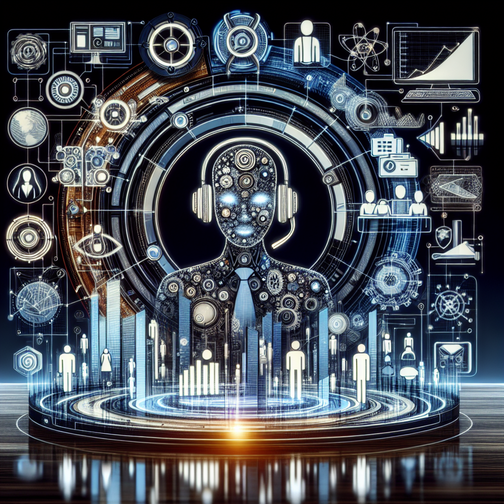 An engaging visual depicting a professional AI receptionist interface, showcasing how it integrates into business communication.