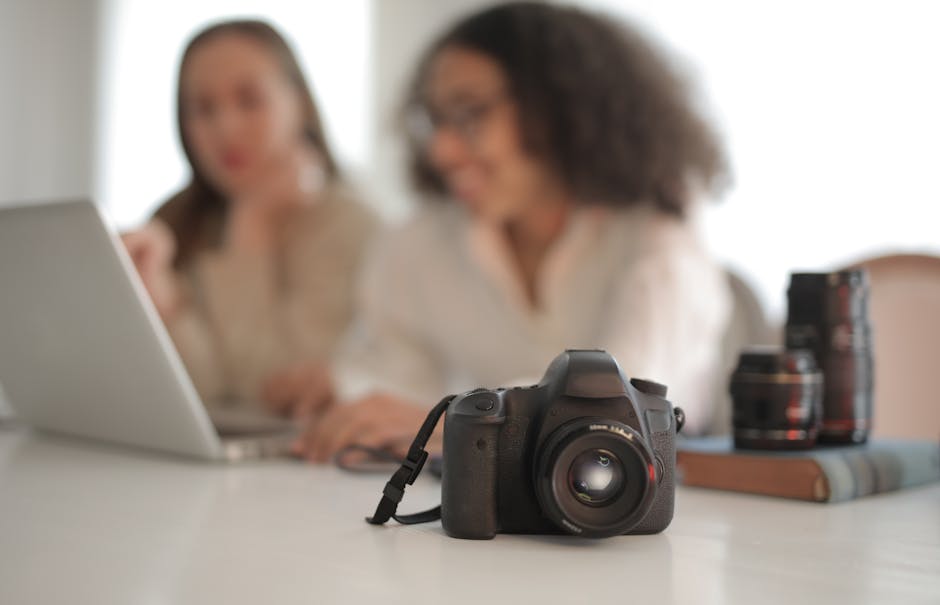 An image illustrating a business team collaborating with AI tools on devices, showcasing digital communication.