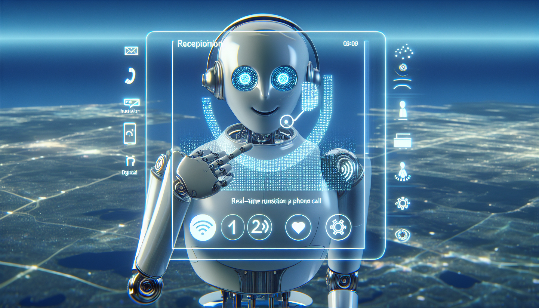 A picture showing an AI receptionist sending real-time text messages to a customer during a phone call