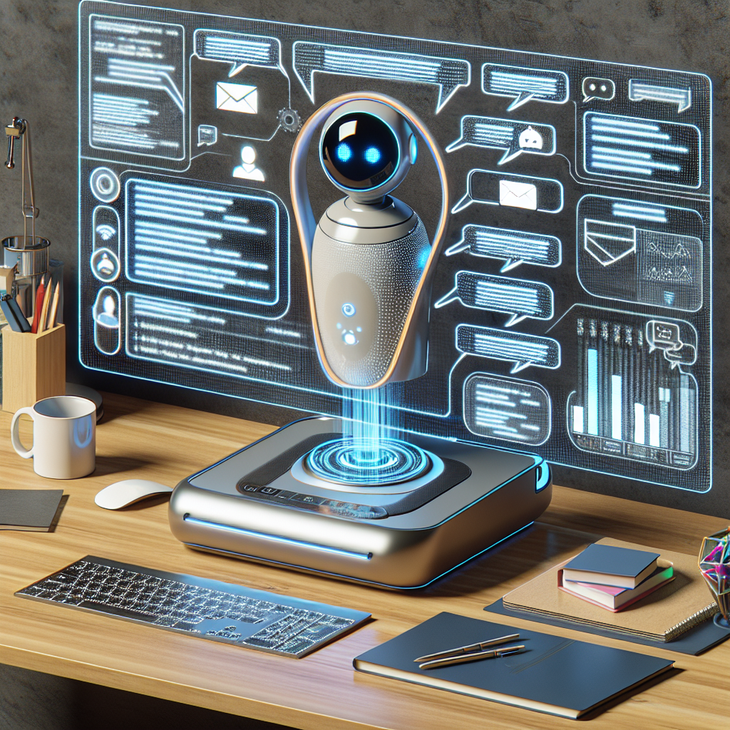 An illustrative image showcasing an AI system resolving customer queries